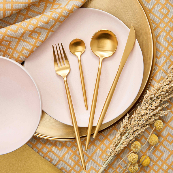 Besteck-Set STILETTO 4-tlg. - Edelstahl - Gold