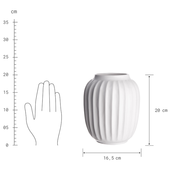 Vase LIV III - Porzellan - Weiß - Durchmesser: 17 cm