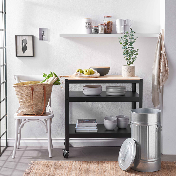 Mülltonne Oskar ZINC - Zink - Silber - Silber