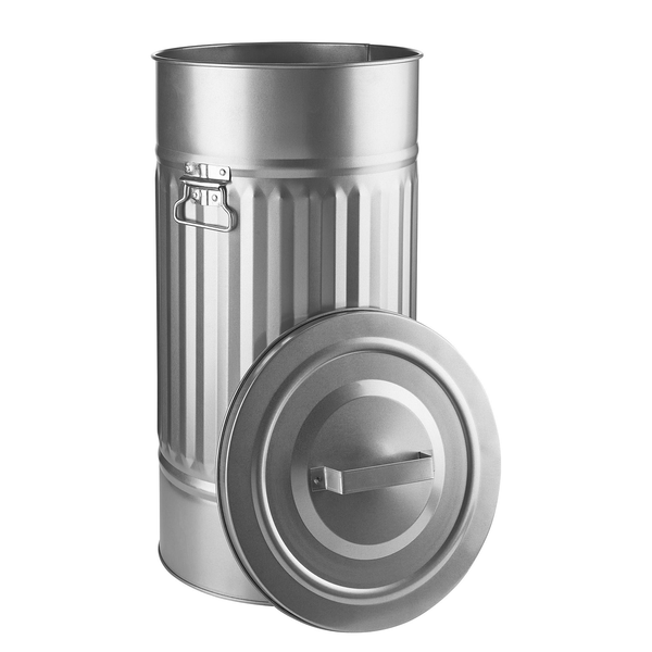 Mülltonne Oskar ZINC - Zink - Silber - Silber