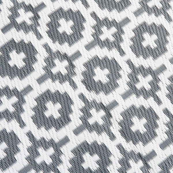 In-/Outdoorteppich COLOUR CLASH Mosaik - Polypropylen, davon mind. 20% recyceltes - Grau - 90 x 150 cm