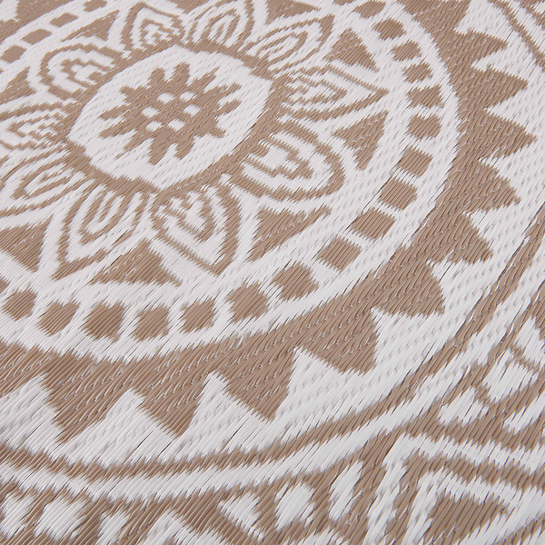 In-/ Outdoorteppich COLOUR CLASH Circles - Polypropylen - Beige