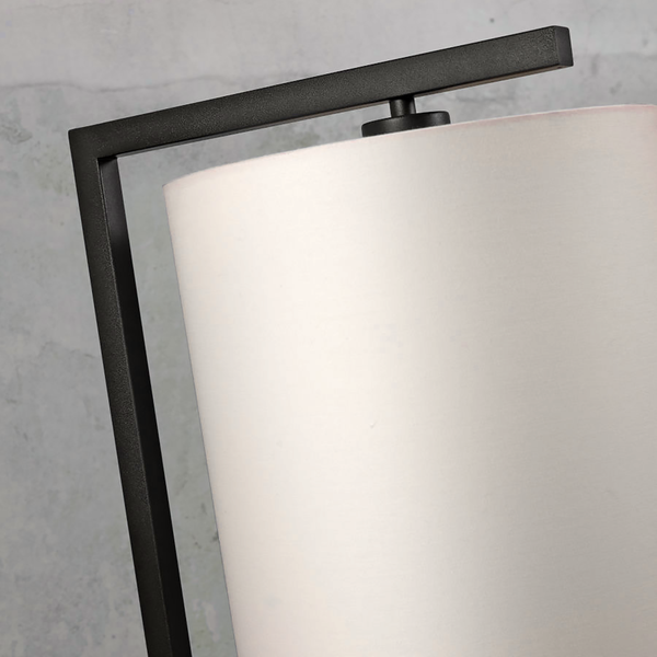 Tischleuchte Boston - Baumwollstoff / Eisen - 1-flammig - Beige