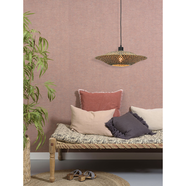 Pendelleuchte Bali - Bambus massiv / Eisen - 1-flammig - Durchmesser: 44 cm