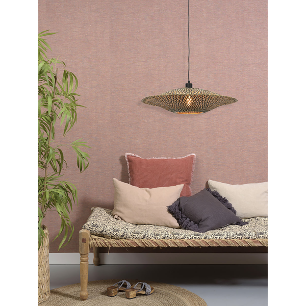 Pendelleuchte Bali - Bambus massiv / Eisen - 1-flammig - Durchmesser: 60 cm