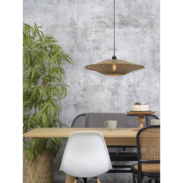 Pendelleuchte Bali - Bambus massiv / Eisen - 1-flammig - Durchmesser: 60 cm