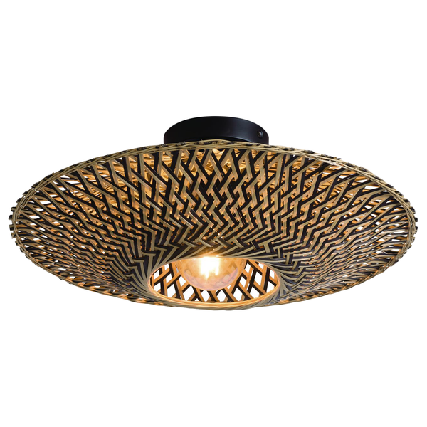 Deckenleuchte Bali - Bambus massiv / Eisen - 1-flammig - Durchmesser: 44 cm