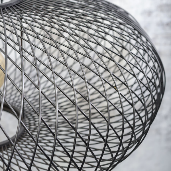 Deckenleuchte Cango - Bambus massiv / Eisen - 1-flammig - Schwarz