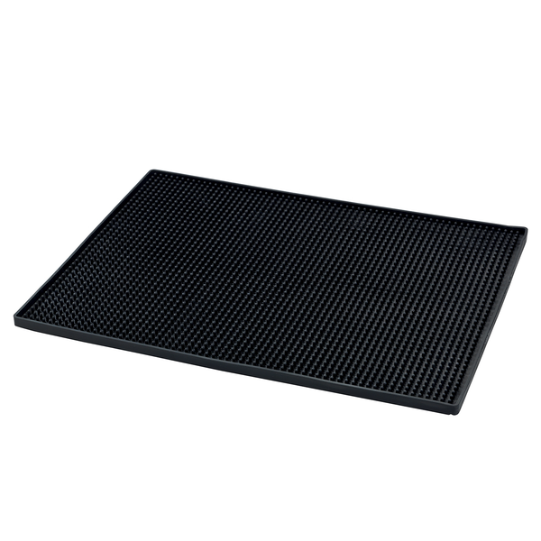 Abtropfmatte Maxi - Edelstahl / Bambus - Silber matt / Braun