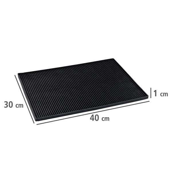 Abtropfmatte Maxi - Edelstahl / Bambus - Silber matt / Braun