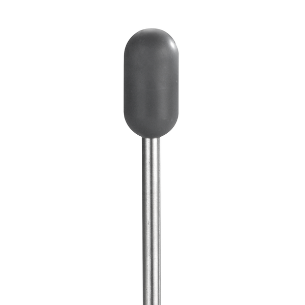 Flaschenhalter Filia - Edelstahl / Bambus - Silber matt / Braun