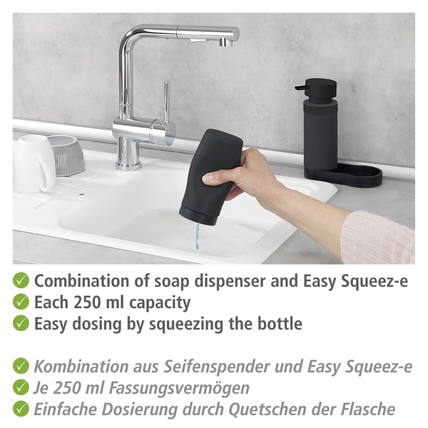 Spülstation Easy Squeeze (2-teilig) - Silikon - Schwarz