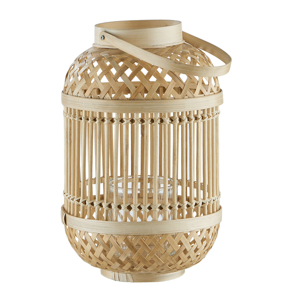 Laterne BAMBOO NIGHTS - Bambus / Glas - Beige