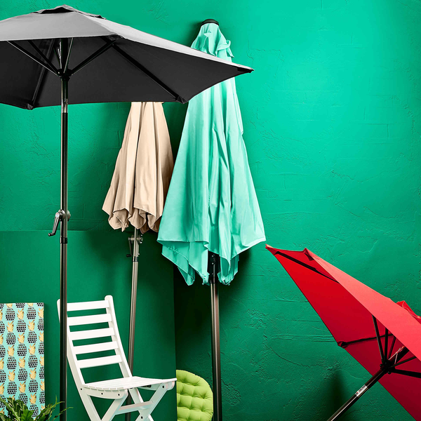 Sonnenschirm SIESTA - Aluminium / Polyester - Grau