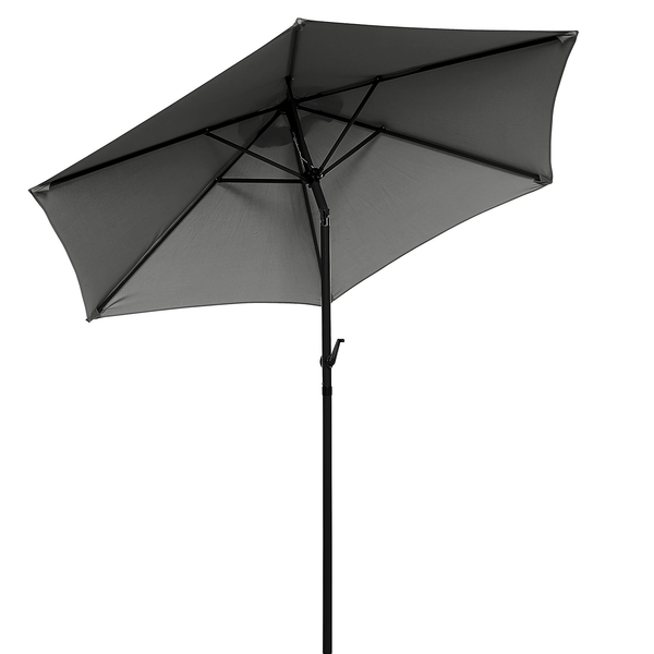 Sonnenschirm SIESTA - Aluminium / Polyester - Grau - Grau - Durchmesser: 250 cm