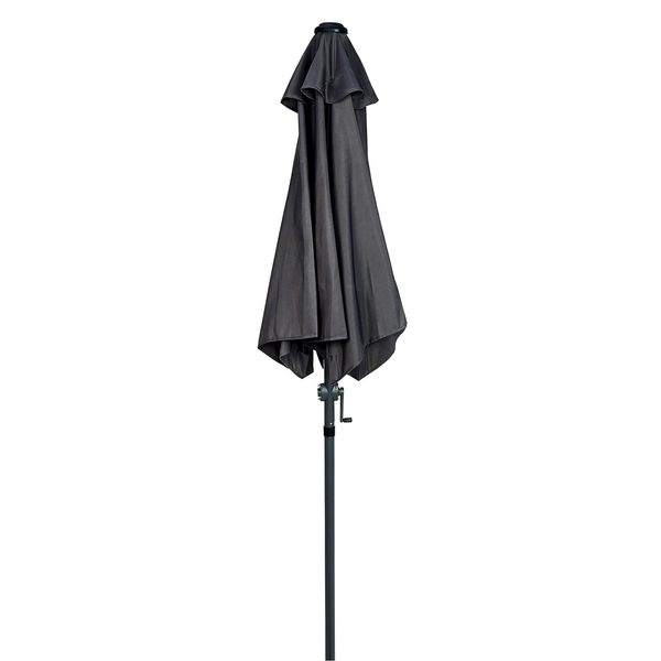 Sonnenschirm SIESTA - Aluminium / Polyester - Grau - Grau - Durchmesser: 250 cm