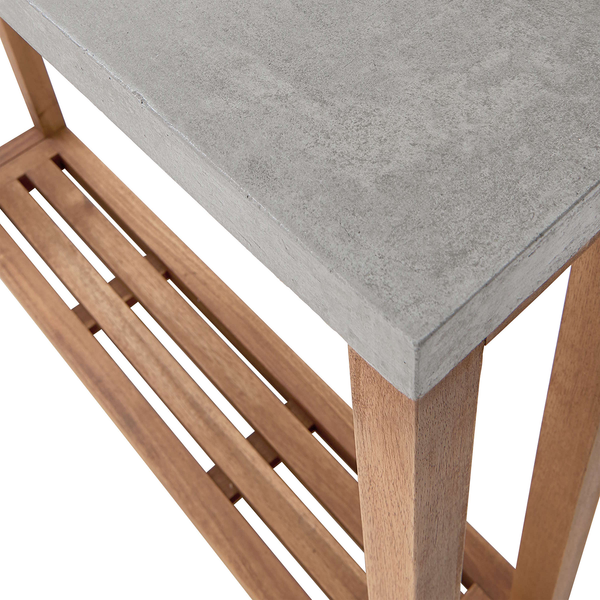 Beistelltisch CONCRETE - Akazienholz / Beton - Braun