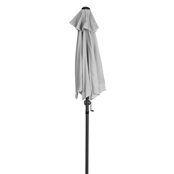 Sonnenschirm SIESTA - Aluminium / Polyester - Grau - Hellgrau - Durchmesser: 180 cm