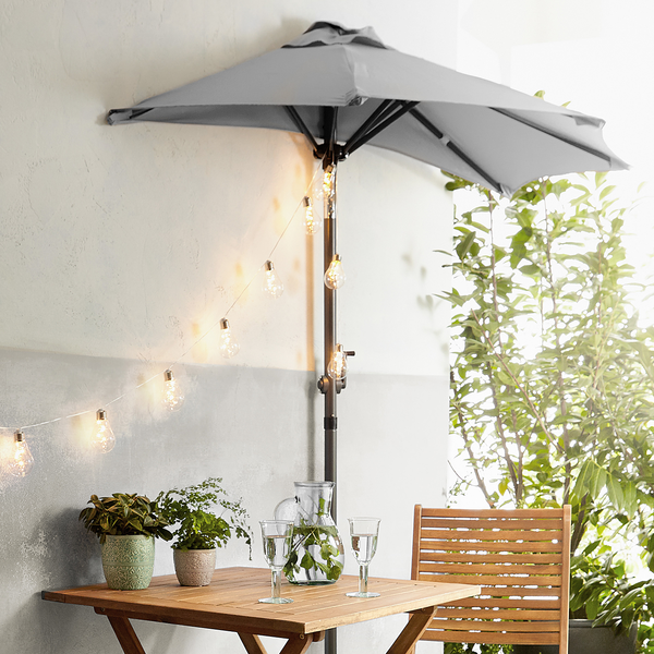 Sonnenschirm SIESTA - Aluminium / Polyester - Grau