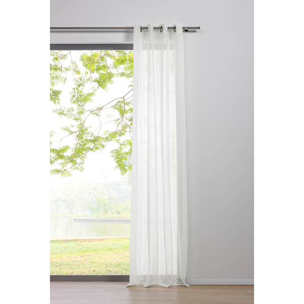 Ösenschal Pure - Polyester - Weiß - 135 x 300 cm
