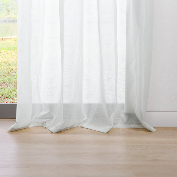 Ösenschal Pure - Polyester - Weiß - 135 x 300 cm