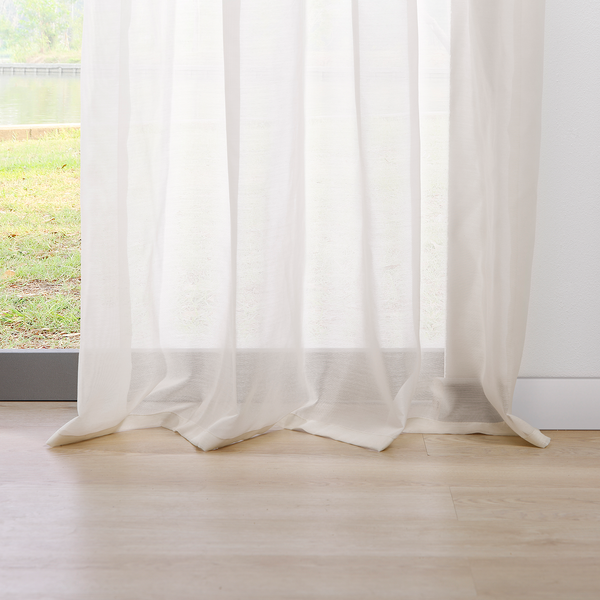 Ösenschal Pure - Polyester - Ecru - 135 x 300 cm