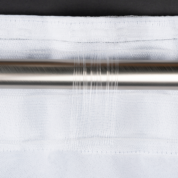 Verdunklungs-Schlaufenschal Day&Night - Polyester - Weiß - 135 x 245 cm