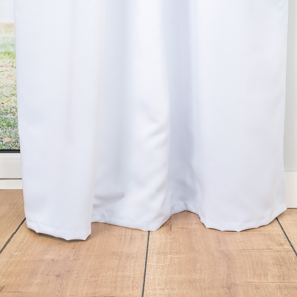 Verdunklungs-Schlaufenschal Day&Night - Polyester - Weiß - 135 x 245 cm