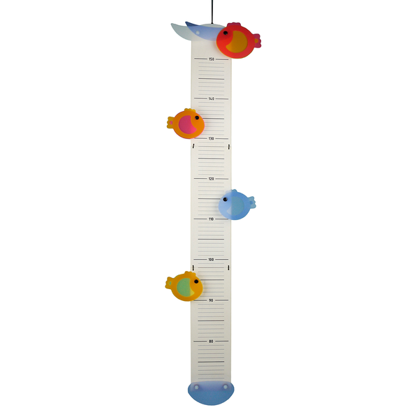 Messlatte Fische - Multicolor - Buche - 9 x 5 x 90 cm
