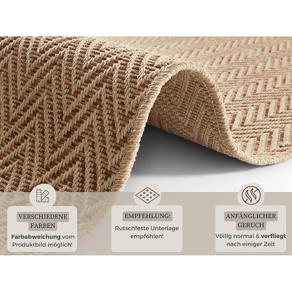 In-/ Outdoorläufer Nature 500 - Polypropylen - Terracotta - 80 x 150 cm