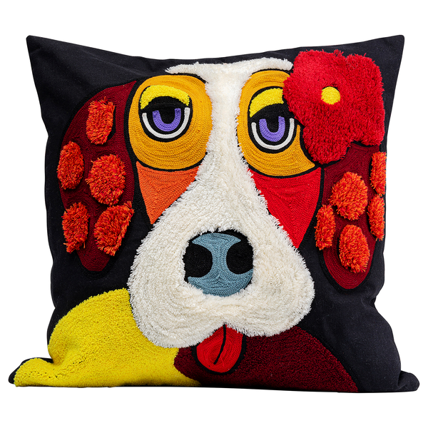 Dekokissen Make Up Dog - Mischgewebe - Mehrfarbig