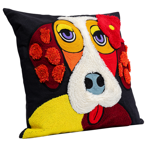 Dekokissen Make Up Dog - Mischgewebe - Mehrfarbig