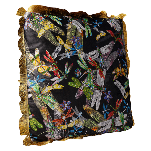 Dekokissen Tropical Garden - Polyester  Schwarz / Mehrfarbig