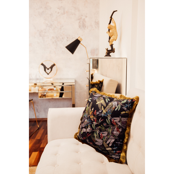 Dekokissen Tropical Garden - Polyester  Schwarz / Mehrfarbig