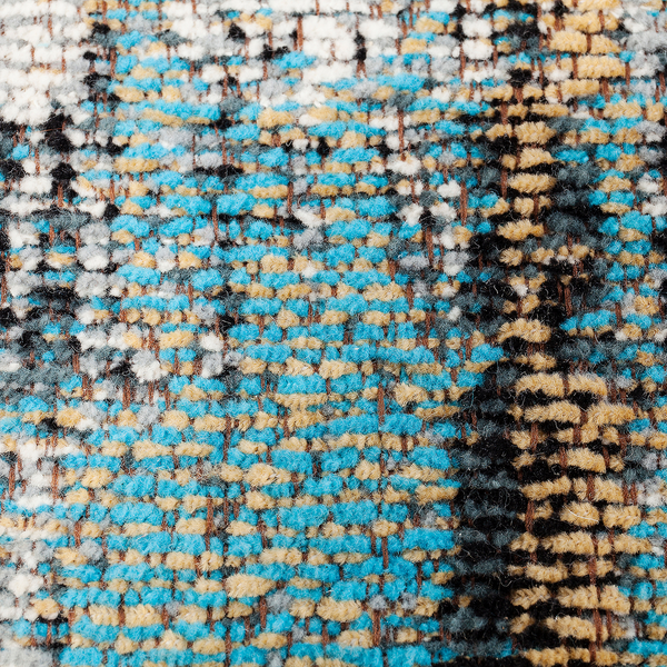 Kurzflorteppich Abstract - Baumwolle  / Polyester - Hellblau - 240 x 170 cm