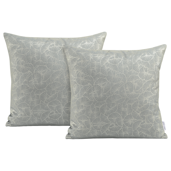 Kissenbezug Rinko (2er-Set) - Silber - 45 x 45 cm