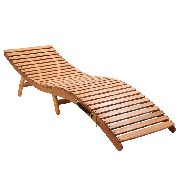 Gartenliege SUN WAVER - Akazie teilmassiv - Braun