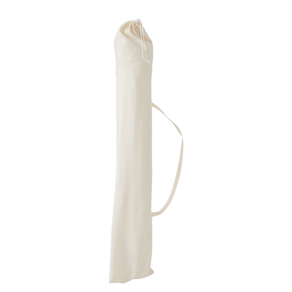 Strandschirm BOHO LOUNGE - Buche teilmassiv / Polyester - Creme - Beige