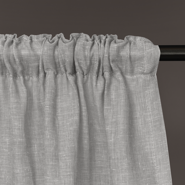 Fertiggardine Dante - Polyester / Leinen - Grau