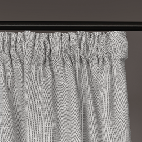 Fertiggardine Dante - Polyester / Leinen - Grau