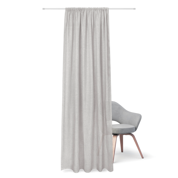 Fertiggardine Dante - Polyester / Leinen - Grau