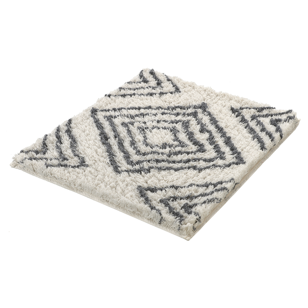 Badematte Boho - Baumwollstoff - Natur - 65 x 55 cm