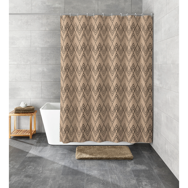 Duschvorhang Zag Cotti - Polyester / Baumwolle - Taupe