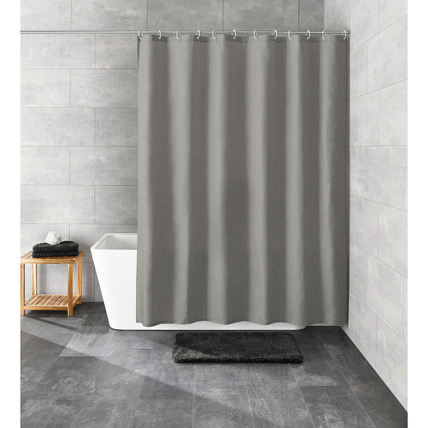 Duschvorhang Cotti - Polyester / Baumwolle - Anthrazit