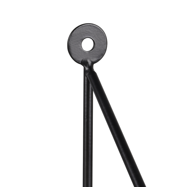 Wandregal Cuddalore - Metall - Schwarz / Eiche Dekor