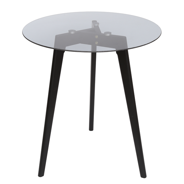 Beistelltisch Great Bend - Metall / Glas - Schwarz