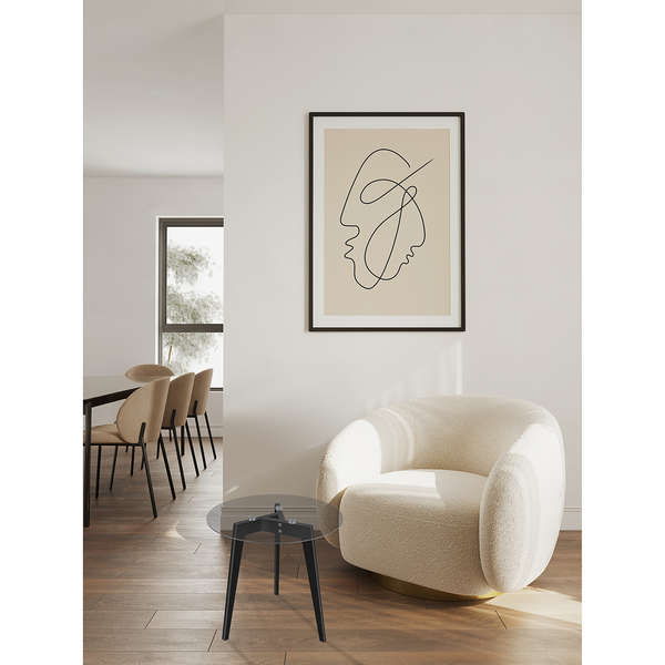 Beistelltisch Great Bend - Metall / Glas - Schwarz