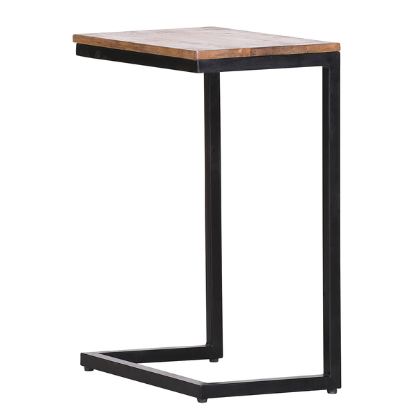Beistelltisch Ugo II - Mango massiv / Metall - Mango / Schwarz