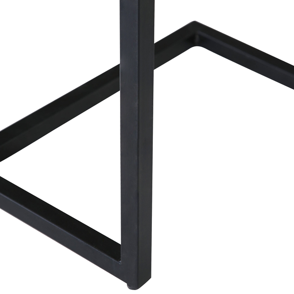 Beistelltisch Ugo II - Mango massiv / Metall - Mango / Schwarz