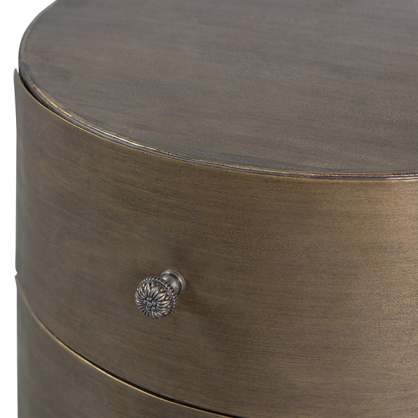 Beistelltisch Rauma - Metall - Antik Messing